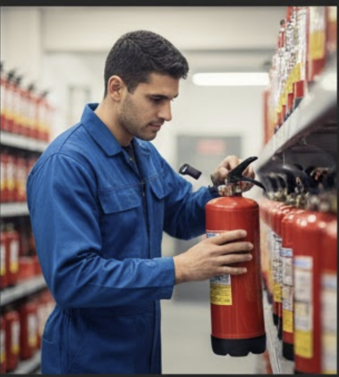 Vérification périodique et maintenance annuelle d'un parc d'extincteurs dans une copropriété à Paris par Mondial Sécurité.